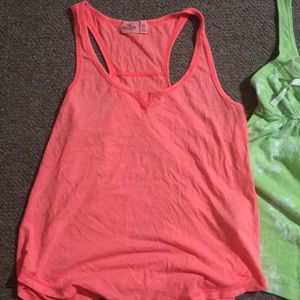 ⭐️ NWT Hollister Neon Orange Pink Summer Tank XS